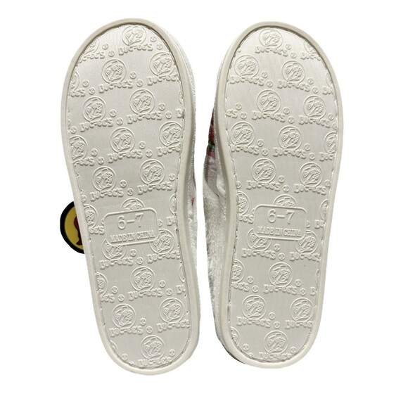 NEW Buc-ee's Womens Size 6-7 Plush Christmas Slippers Cozy Red & Green Plaid - Picture 5 of 6